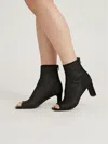 Snidel Open Toe Mesh Ankle Boot