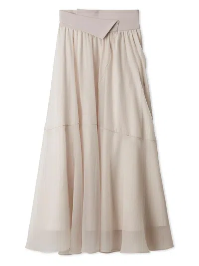 Snidel Organdie Circular Skirt In Nude