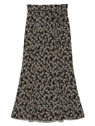 Snidel Original Print Mermaid Maxi Skirt In Black