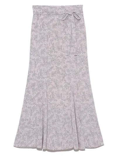 Snidel Original Print Mermaid Maxi Skirt In Gray