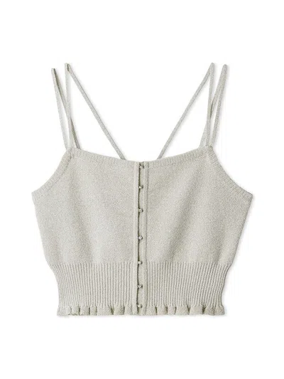 Snidel Ornament Hook Bustier In Gray
