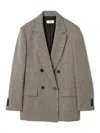 Snidel Oversized Wool Blazer In Gray