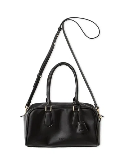 Snidel Padlock Charm Boston Bag In Black