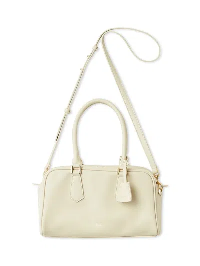 Snidel Padlock Charm Boston Bag In White