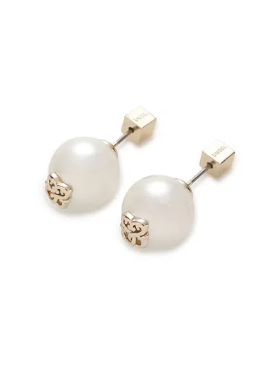 Snidel Pearl Design Earrings In White