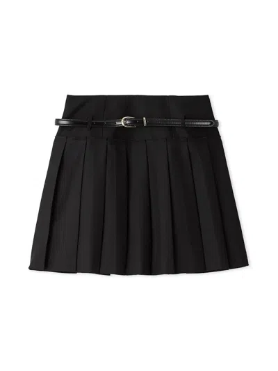 Snidel Pleated Belted Skort In Black