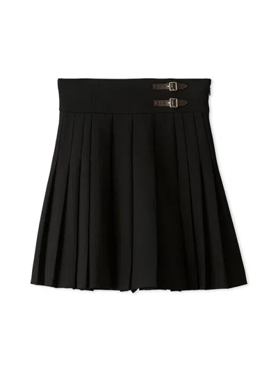Snidel Pleated Skort Shorts In Black