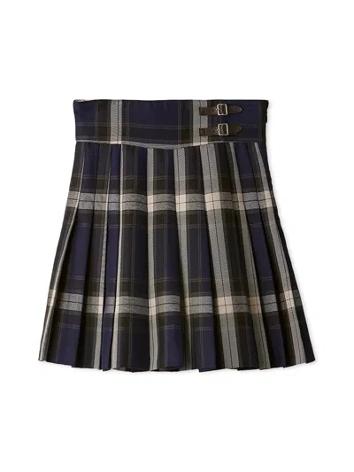 Snidel Pleated Skort Shorts In Blue