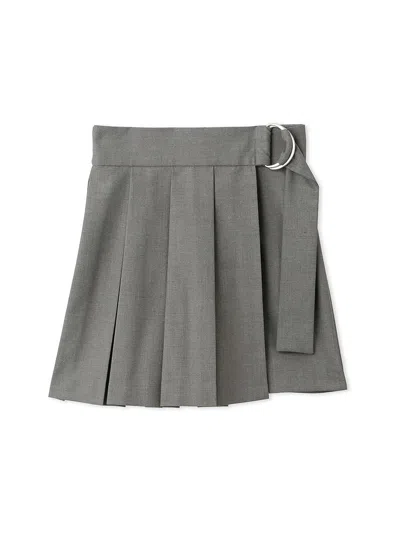 Snidel Pleated Wrapped Skort In Gray