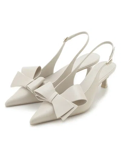 Snidel Pointed Toe Bow Slingback Heels