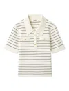 Snidel Polo Knit Pullover In Neutral