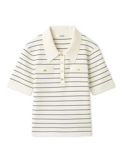 Snidel Polo Knit Pullover In Neutral