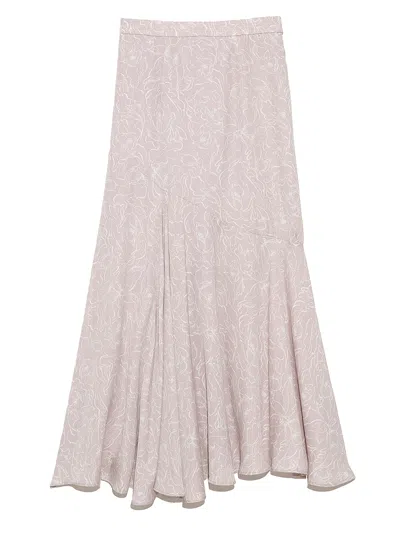 Snidel Print High Waisted Maxi Skirt In Neutral