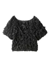 Snidel Random Shirring Pullover In Black