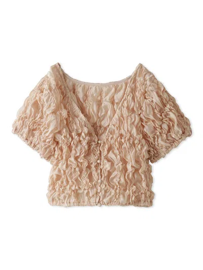 Snidel Random Shirring Pullover In Brown