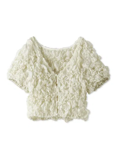Snidel Random Shirring Pullover In White