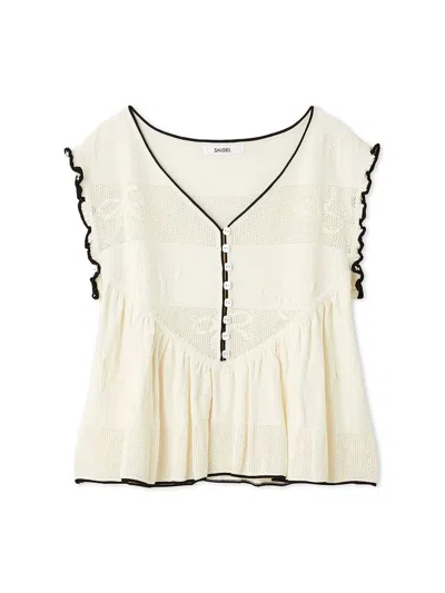 Snidel Ribbon Jacquard Knit Pullover