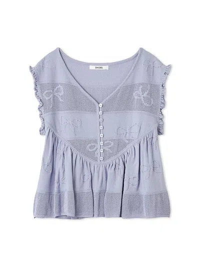 Snidel Ribbon Jacquard Knit Pullover