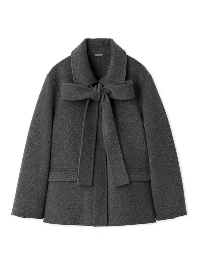 Snidel River Ribbon Jacket In Gray