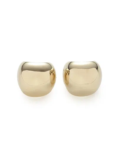 Snidel Rounded Drop Hoop Earrings In Gold