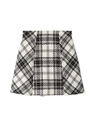 Snidel Roving Check Skirt Shorts In Black