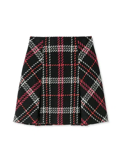 Snidel Roving Checkered Mini Skirt In Black