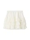 Snidel Ruffle Tiered Skort In Neutral