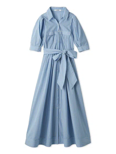 Snidel Safari Shirt Dress In Blue