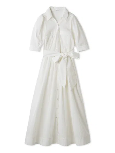 Snidel Safari Shirt Dress In White