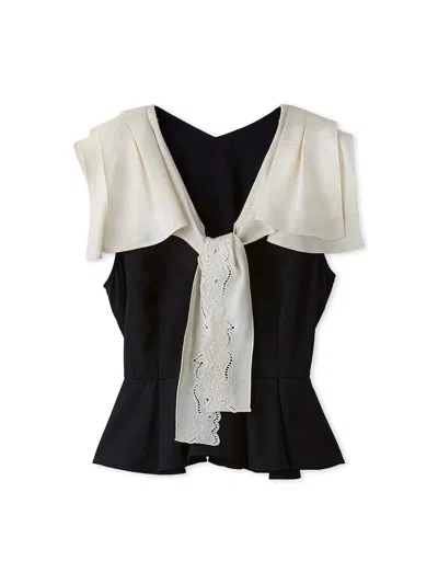 Snidel Sailor Collar Blouse In Black
