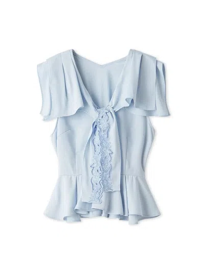 Snidel Sailor Collar Blouse In Blue