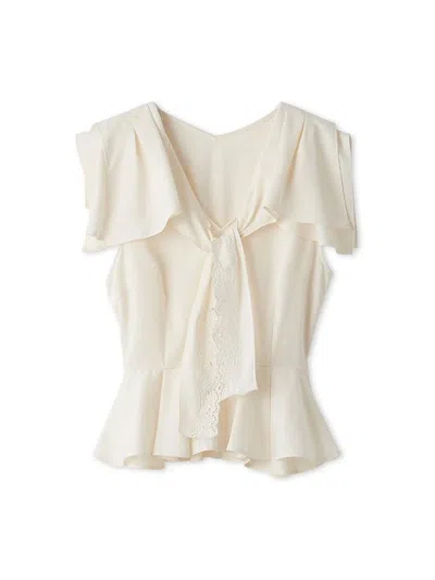 Snidel Sailor Collar Blouse In White