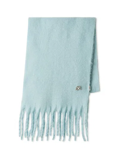 Snidel Scarf With Brooch In Blue