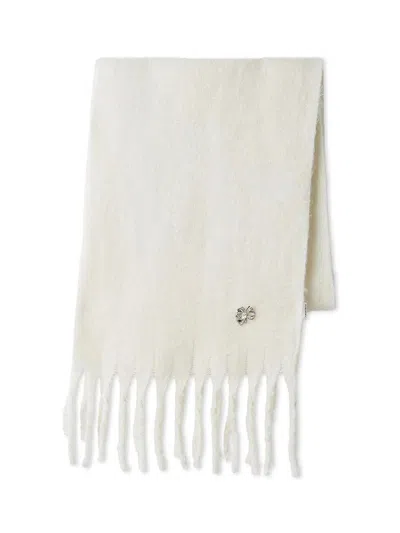 Snidel Scarf With Brooch In Neutral
