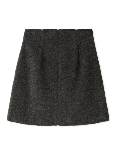 Snidel Shaggy Box Mini Skirt In Black