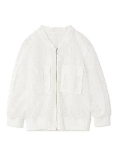 Snidel Sheer Blouson Jacket In White