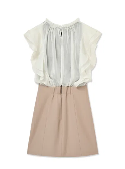 Snidel Sheer Layered Dress In Multi
