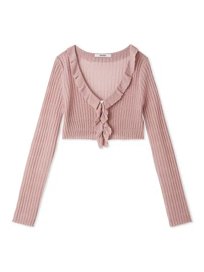 Snidel Sheer Ruffle Knit Cardigan
