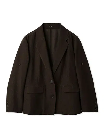 Snidel Sheer Single-breasted Tailored Blazer In Brown