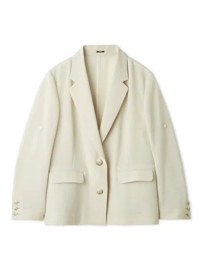 Snidel Sheer Single-breasted Tailored Blazer In Neutral