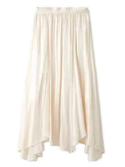Snidel Shiny Flared Skirt In Neutral