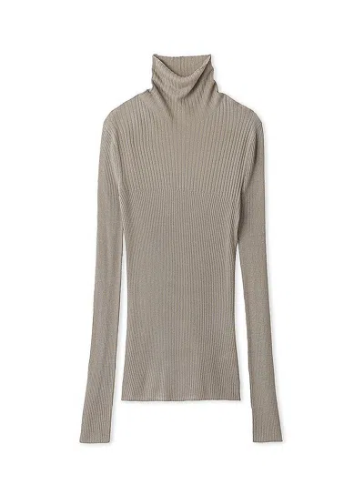 Snidel Simple Sheer Long Sleeve Turtle Neck Knit Top