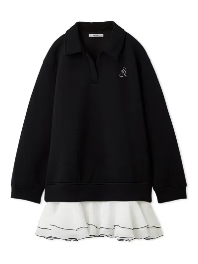 Snidel Skipper Mini Dress In Black