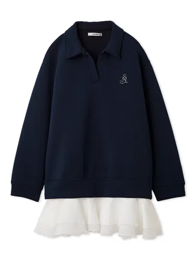 Snidel Skipper Mini Dress In Blue