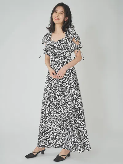 Snidel Sleeve Design Square Neck Dress In Black