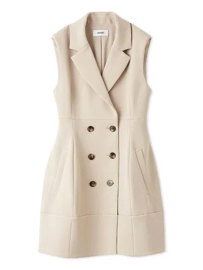 Snidel Sleeveless Double-breasted Vest Mini Dress In Multi