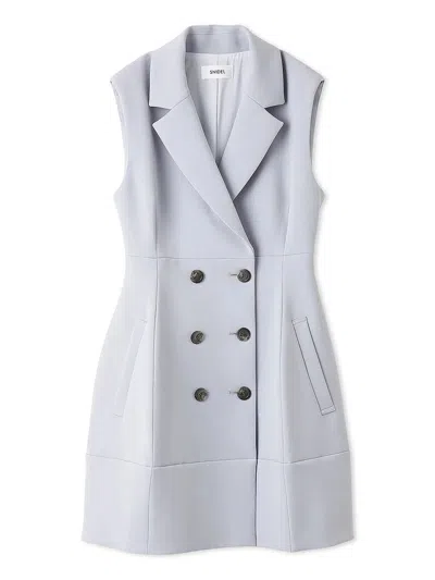 Snidel Sleeveless Double-breasted Vest Mini Dress In Multi