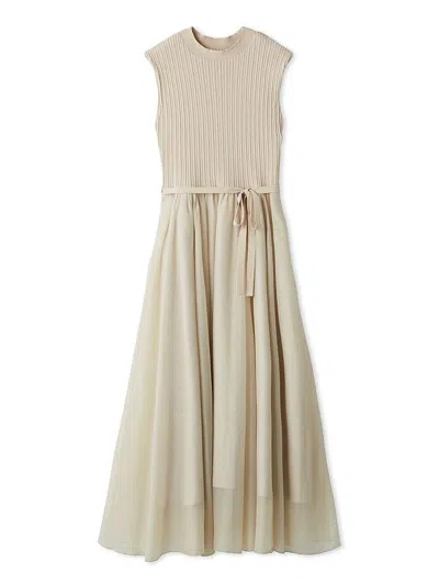 Snidel Sleeveless Knit Docking Dress In Multi