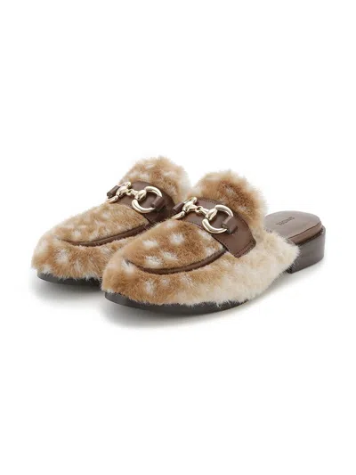 Snidel Slip-on Loafer Mules In Animal