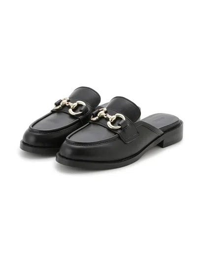 Snidel Slip-on Loafer Mules In Black